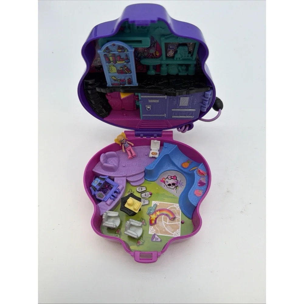 Polly Pocket Monster High Compact Playset Skullette Dolls Accessories Mattel